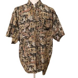 Oil field Camo Fishing Shirt Size Small